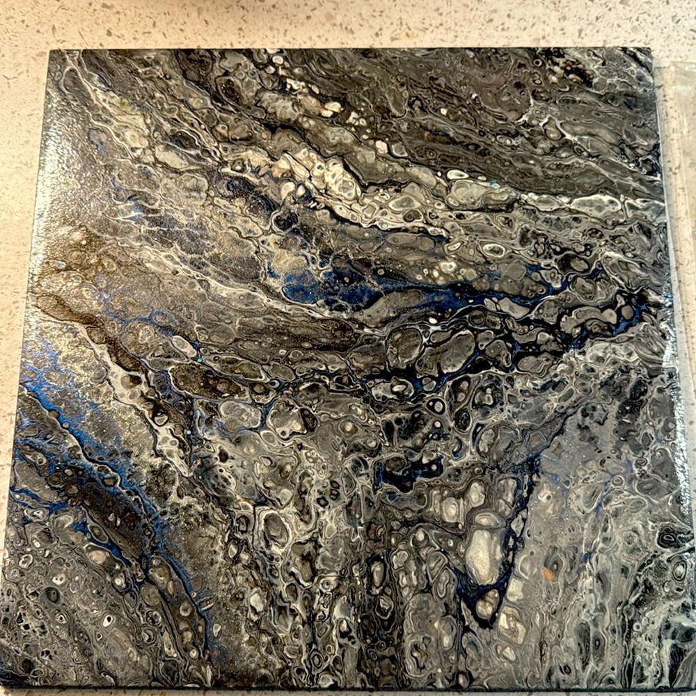 Painted tile deco piece
